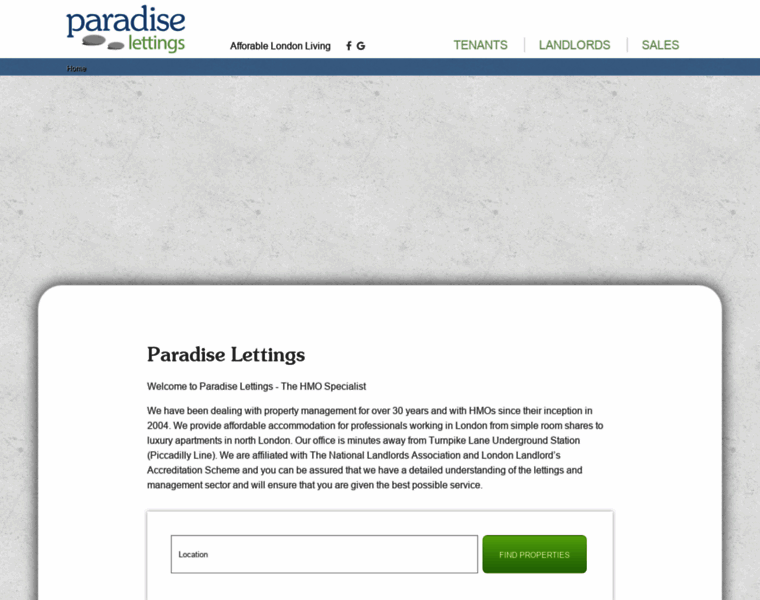 Paradiselettings.com thumbnail
