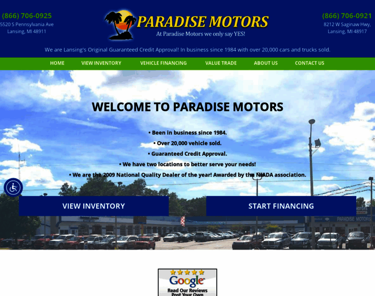 Paradisemotors.net thumbnail