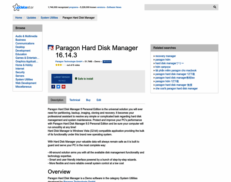 Paragon-hard-disk-manager.updatestar.com thumbnail