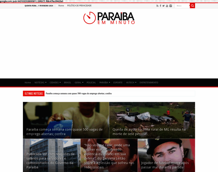 Paraibaemminuto.com.br thumbnail