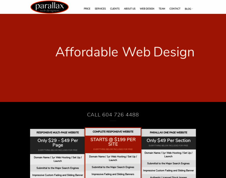 Parallaxwebdesigners.com thumbnail