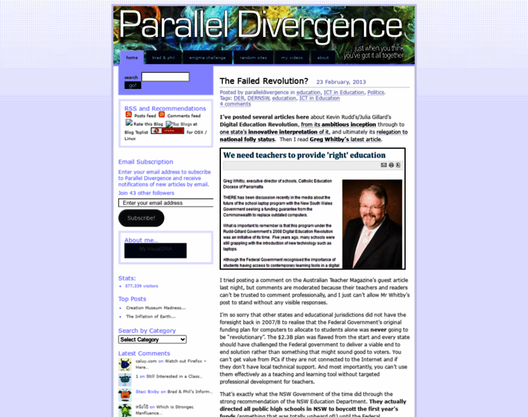 Paralleldivergence.com thumbnail
