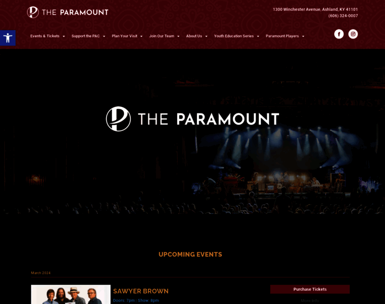Paramountartscenter.com thumbnail