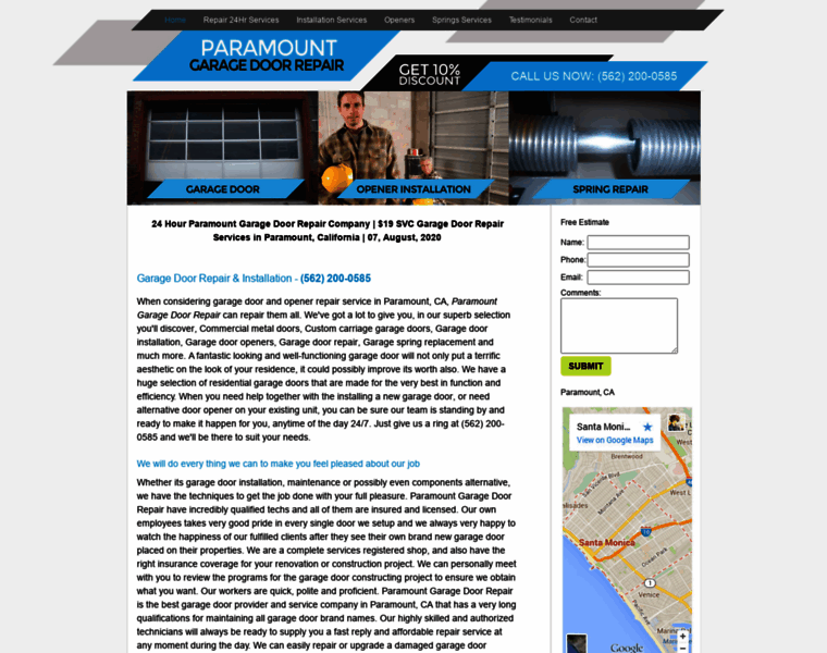 Paramountcagaragedoorrepair.com thumbnail