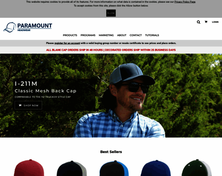 Paramountheadwear.com thumbnail
