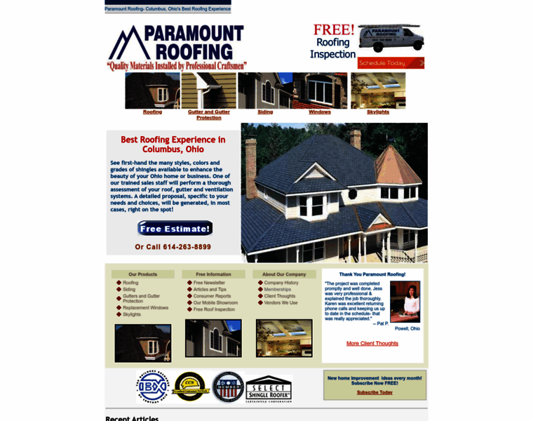 Paramountroofing.net thumbnail