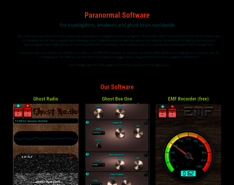 Paranormalsoftware.com thumbnail