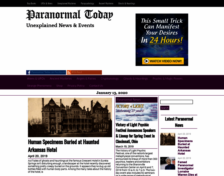 Paranormaltoday.com thumbnail