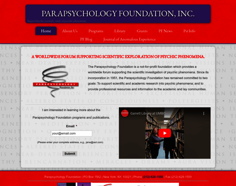 Parapsychology.org thumbnail