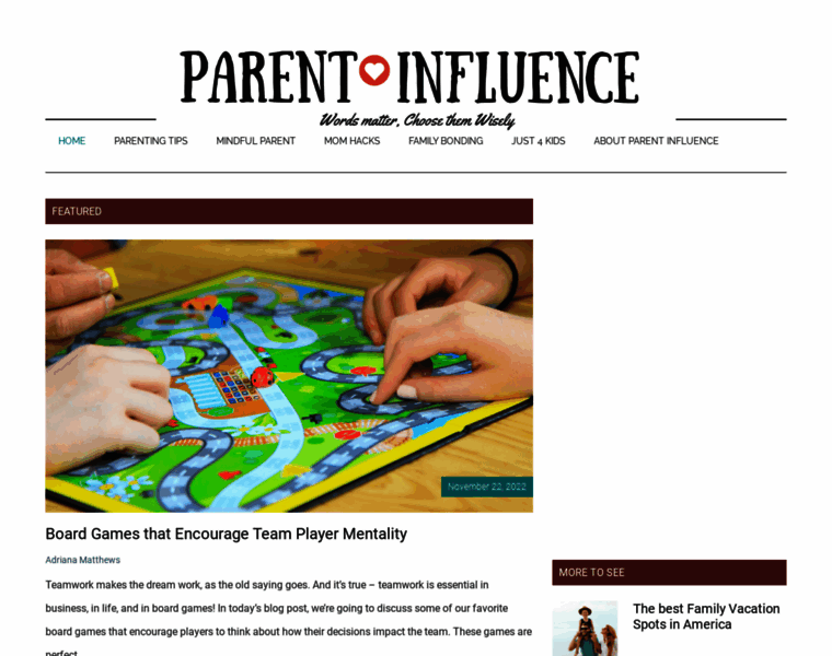 Parentinfluence.com thumbnail