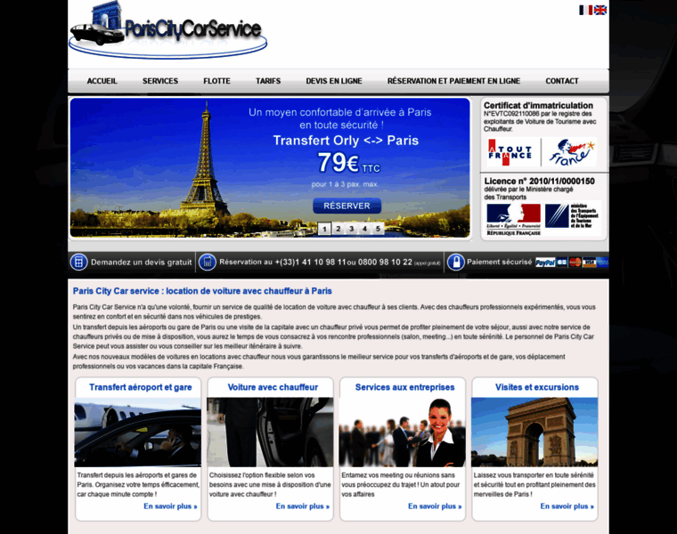Pariscitycarservice.com thumbnail