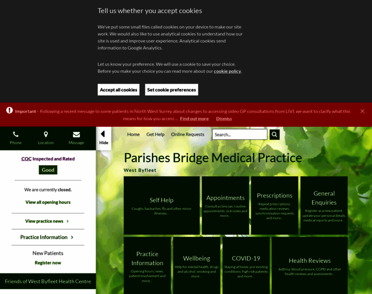 Parishesbridgemedicalpractice.nhs.uk thumbnail