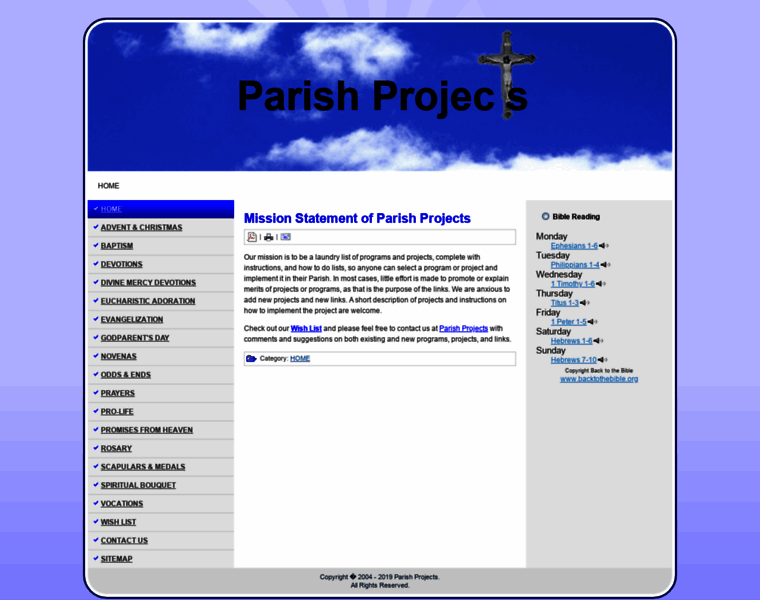 Parishprojects.com thumbnail