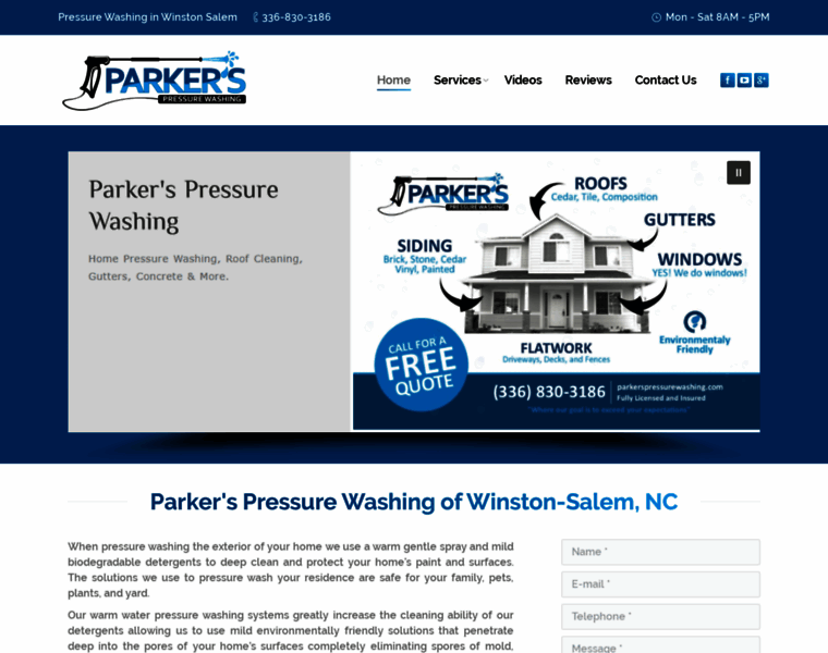 Parkerspressurewashing.com thumbnail