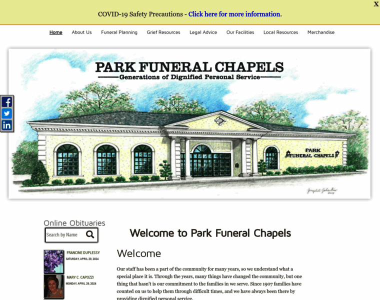 Parkfuneralchapels.com thumbnail