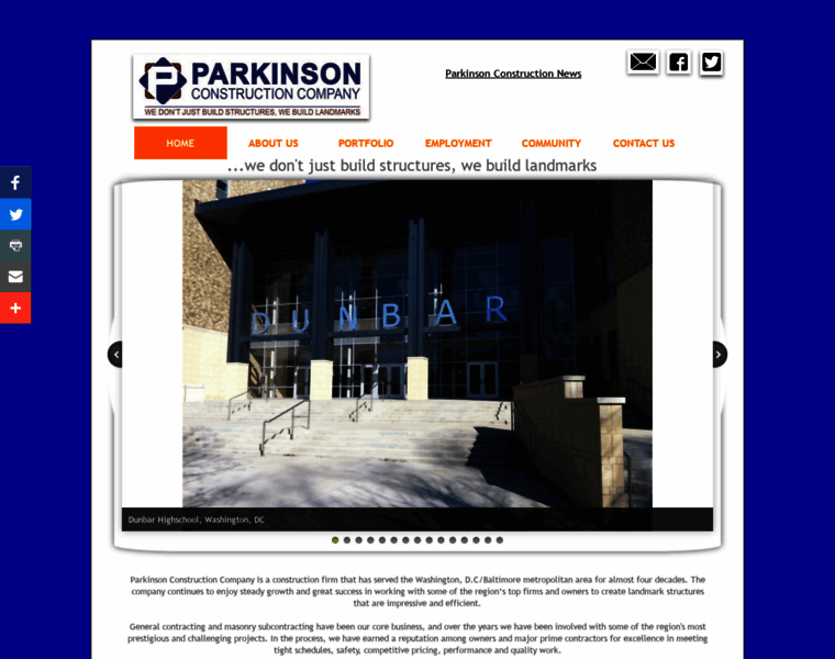 Parkinsonconstruction.com thumbnail
