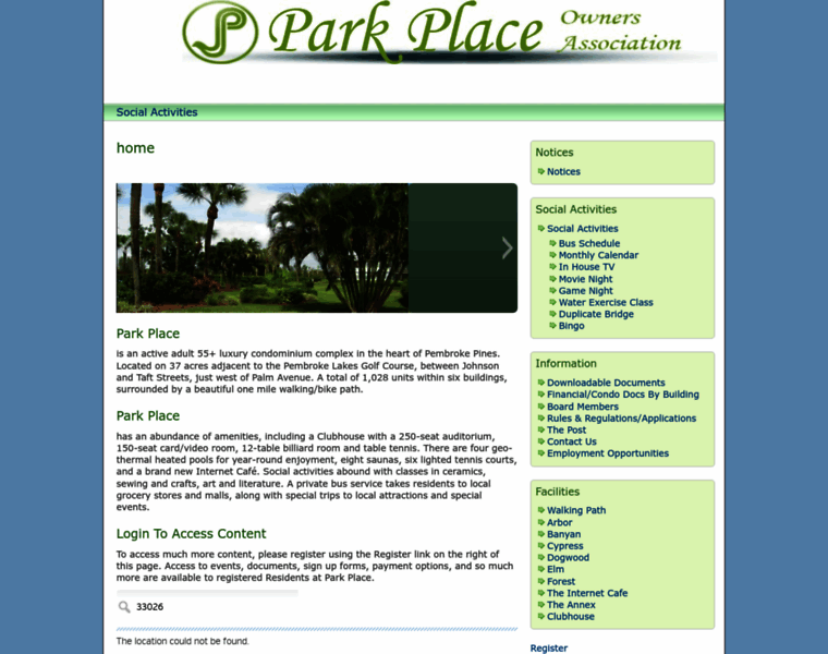 Parkplaceowners.com thumbnail