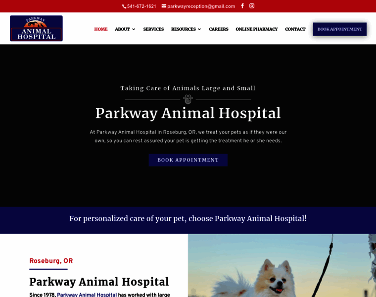 Parkwayanimalhospitalweb.com thumbnail