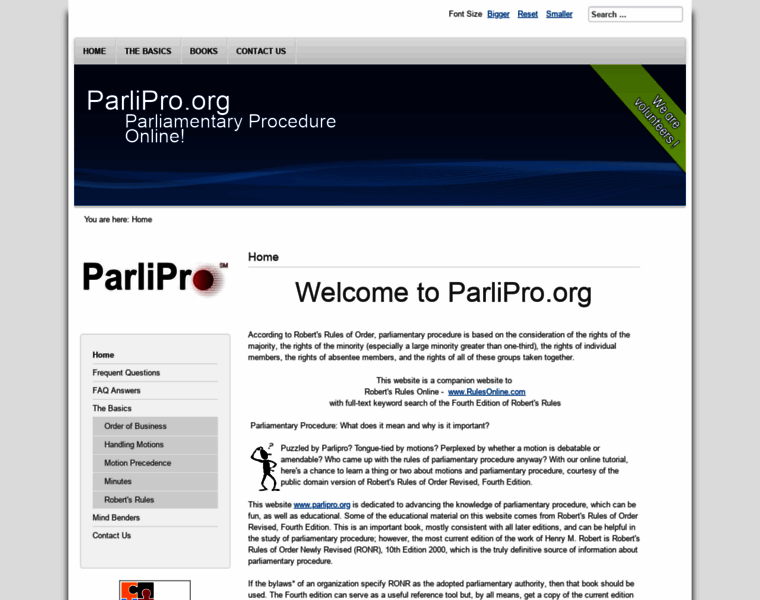 Parlipro.org thumbnail