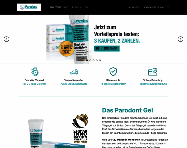 Parodont-gel.de thumbnail