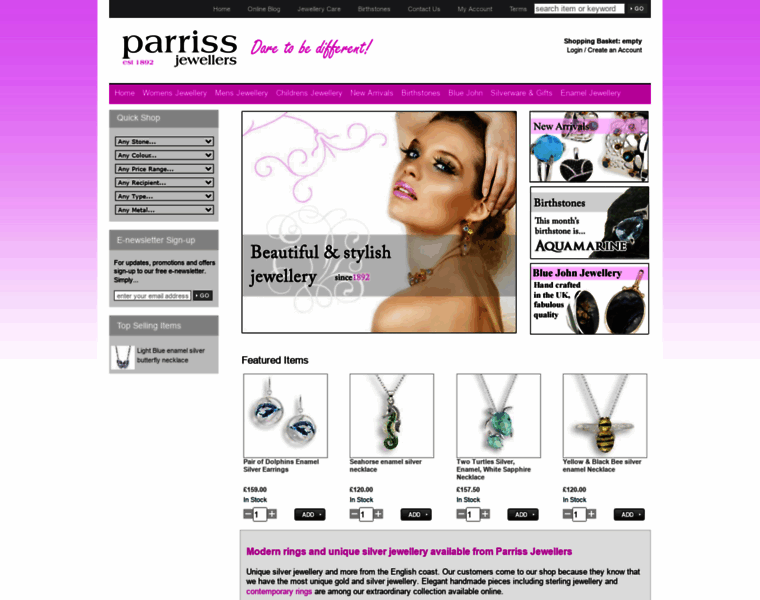 Parrissjewellers.co.uk thumbnail