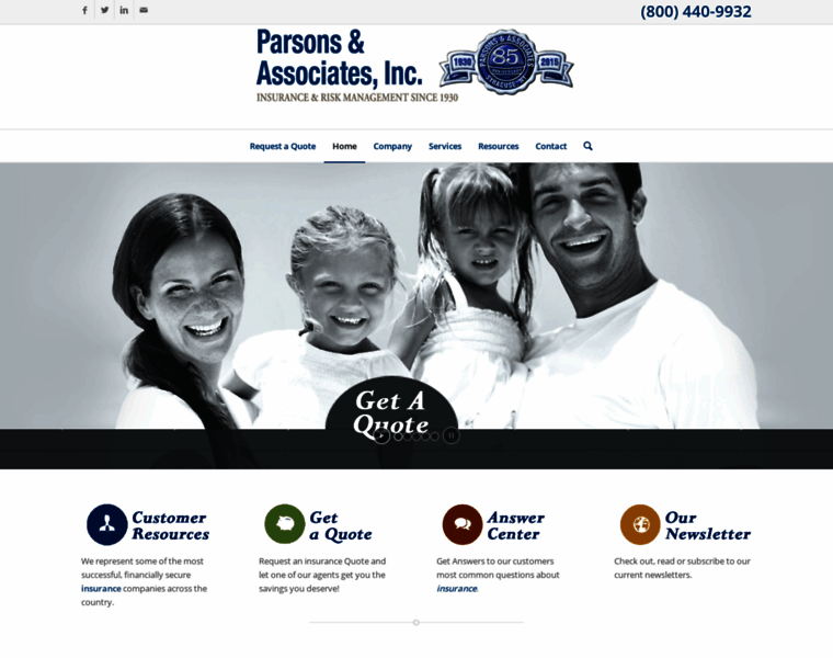 Parsonsinsurance.com thumbnail