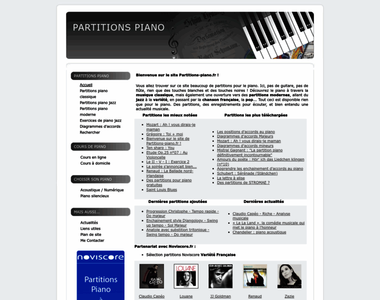Partitions-piano.fr thumbnail