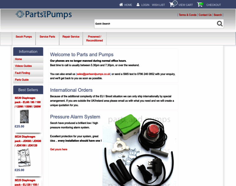 Partsandpumps.co.uk thumbnail