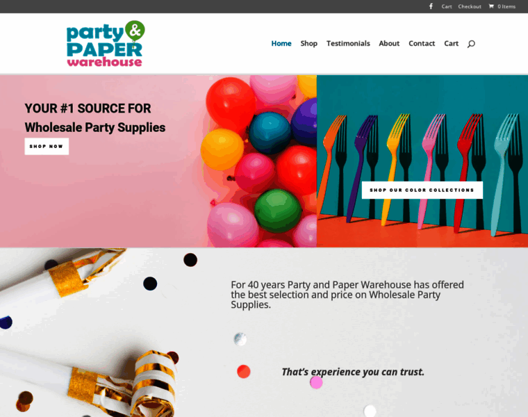 Partyandpaperwarehouse.com thumbnail