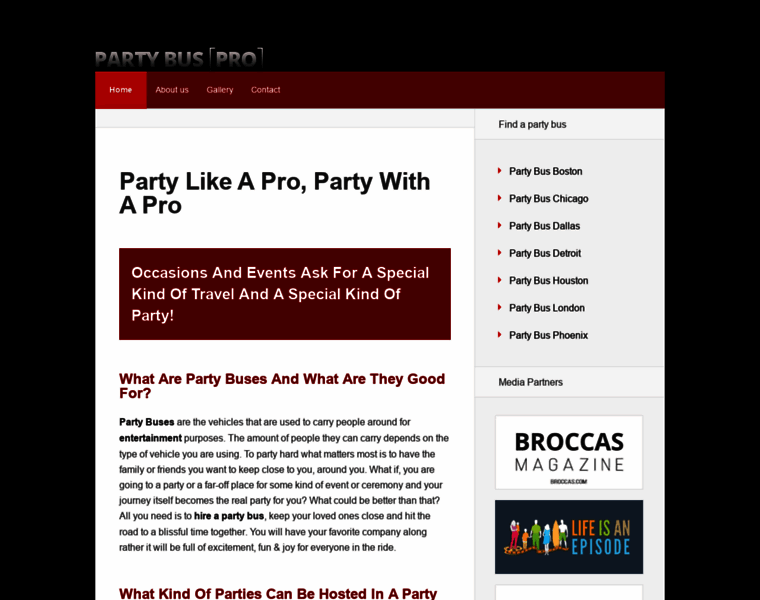Partybuspro.com thumbnail