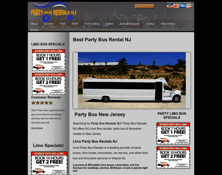 Partybusrentalsnj.com thumbnail