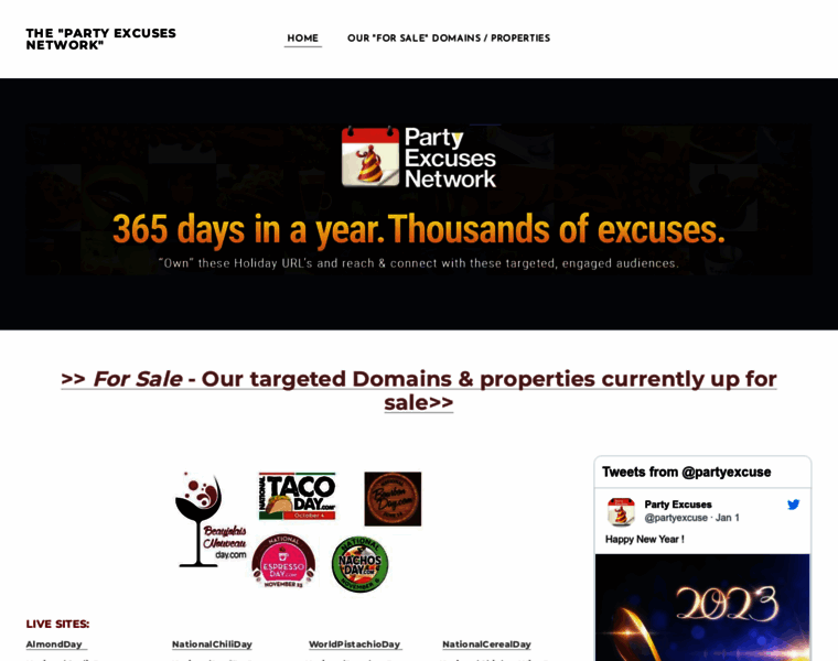 Partyexcuses.com thumbnail