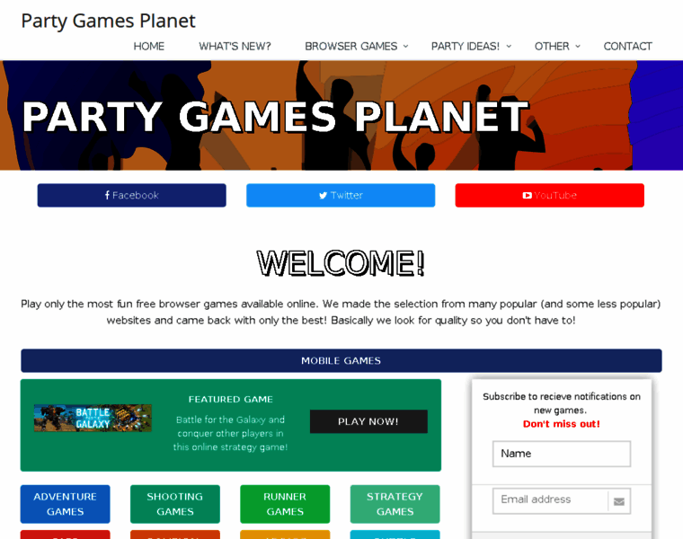 Partygamesplanet.com thumbnail