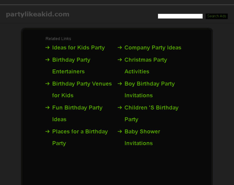 Partylikeakid.com thumbnail