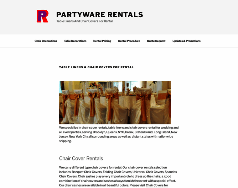Partywarerentals.com thumbnail