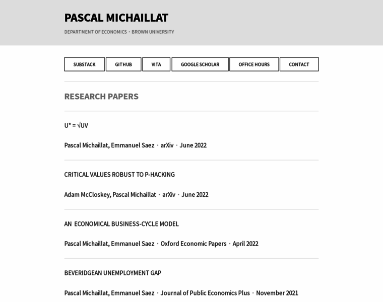 Pascalmichaillat.org thumbnail
