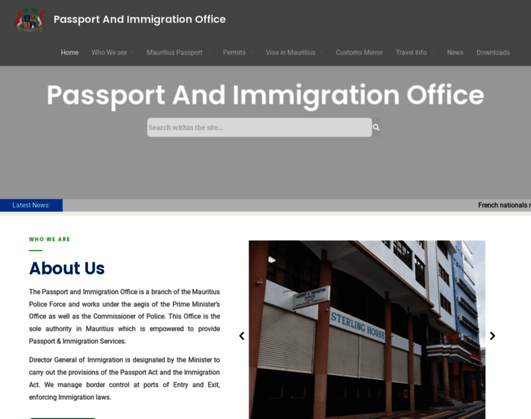 Passport.govmu.org thumbnail