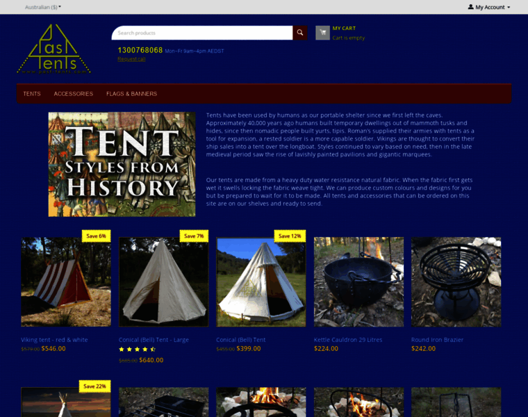 Past-tents.com thumbnail