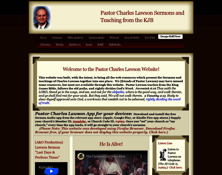 Pastorcharleslawson.org thumbnail