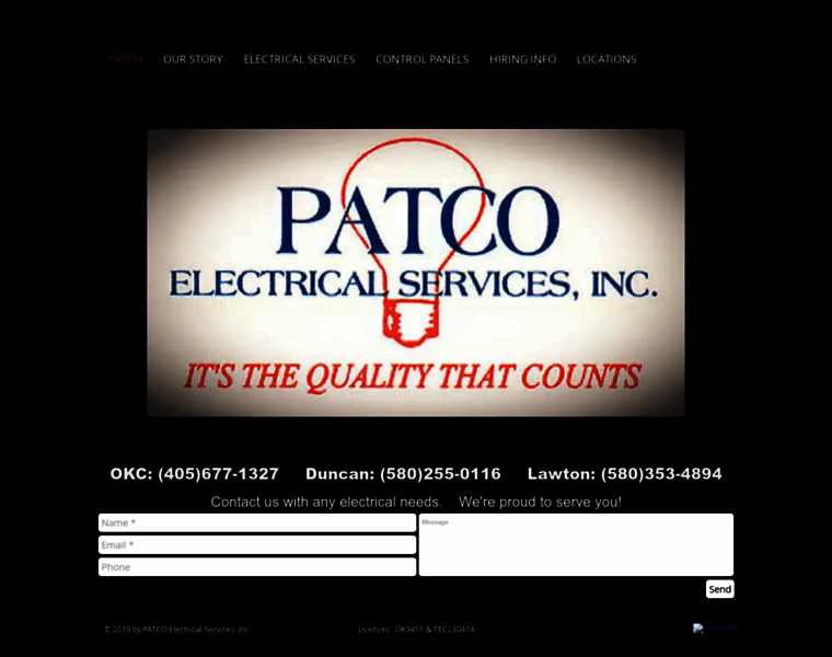 Patcoelectrical.com thumbnail