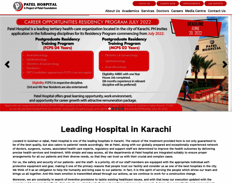 Patel-hospital.org.pk thumbnail