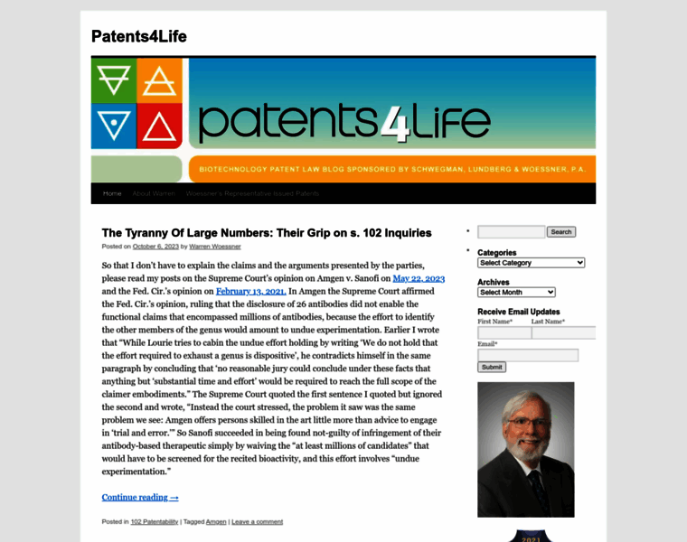 Patents4life.com thumbnail