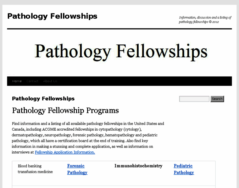 Pathologyfellowships.com thumbnail