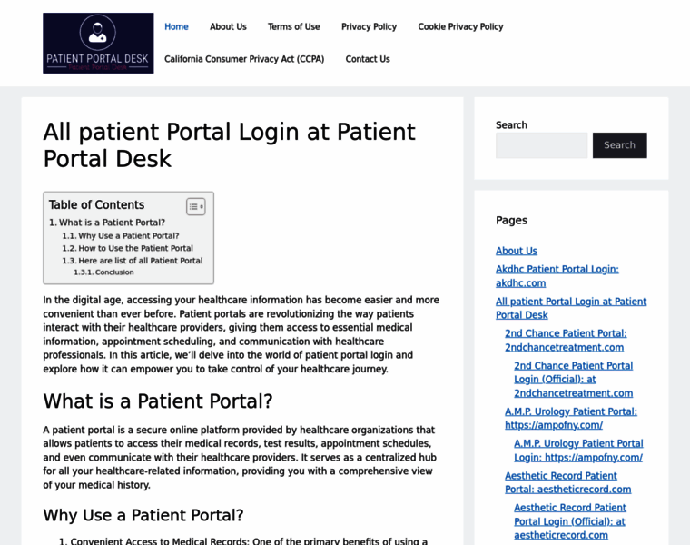 Patientportaldesk.online thumbnail