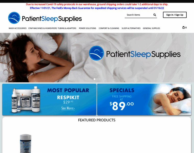 Patientsleepsupplies.com thumbnail