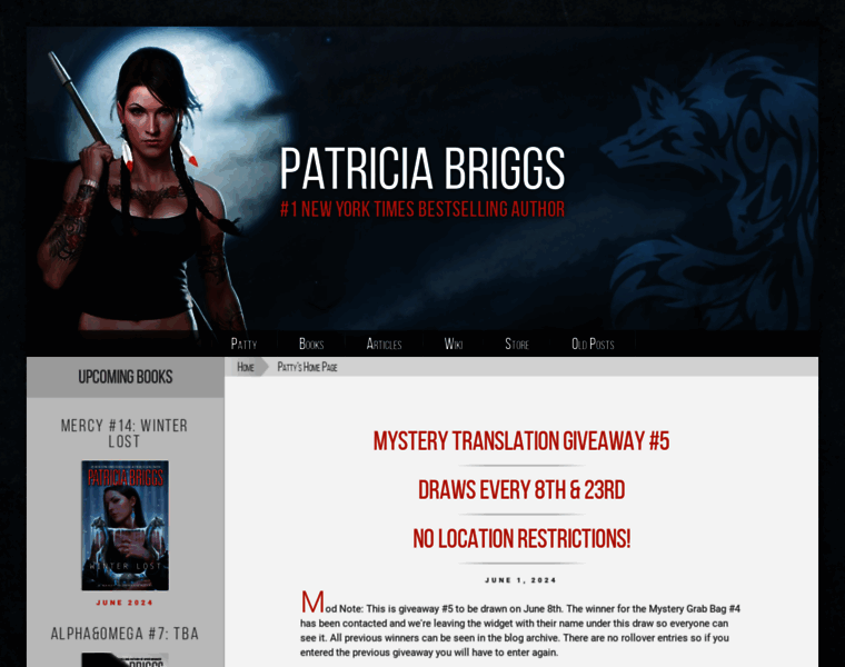 Patriciabriggs.com thumbnail