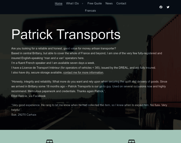 Patricktransports.com thumbnail