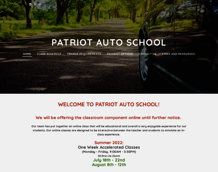 Patriotautoschool.com thumbnail