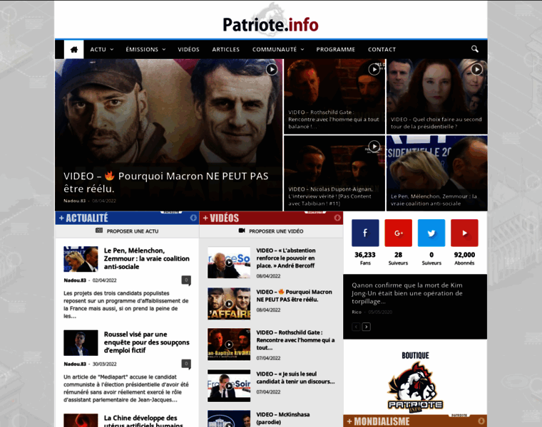 Patriote.info thumbnail