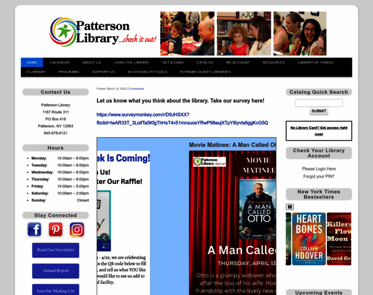 Pattersonlibrary.org thumbnail